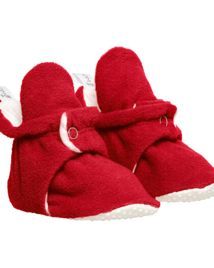 Bebek Kaydırmaz Tabanlı Polar Patik Kırmızı