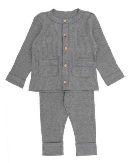 Kaşkorse Fitilli Takım Set Koyu Gri
